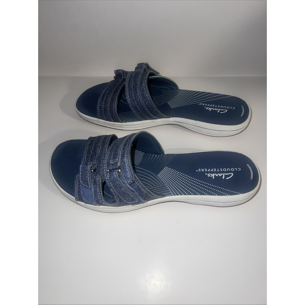 Clarks Sandals Women's Blue Size 9 Cloudsteppers CushionSoft Lightweight - Picture 4 of 6
